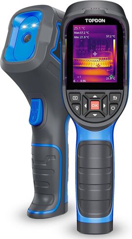 TOPDON TC005 256 x 192 IR High Resolution Dual-Camera Thermal Imaging Camera with 12-Hour Battery Life and 2MP Visual Light Camera, -4°F~1022°F Handheld Infrared Thermal Imager with PC 2D/3D Analysis in Kuwait