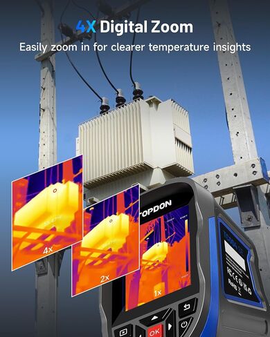 TOPDON TC005 256 x 192 IR High Resolution Dual-Camera Thermal Imaging Camera with 12-Hour Battery Life and 2MP Visual Light Camera, -4°F~1022°F Handheld Infrared Thermal Imager with PC 2D/3D Analysis in Kuwait