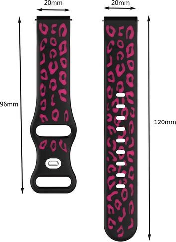 Leopard Engraved Bands Compatible with Garmin Forerunner 245/645/55 Watch Band 645/245 Music Bands, Vivoactive 5/Vivoavtive 3/Venu/Venu SQ Watch Band, 20mm Soft Silicone Replacement Sport Strap in Saudi Arabia