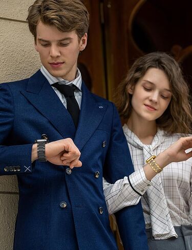 Wearlizer شريط الفولاذ المقاوم للصدأ متوافق مع فرقة Apple Watch 49/46/45/44/42/41/41/41/41/38 ملم ، حزام معدني متين نسج متعرج مع مشبك قابل للطي لـ IWATCH ULTRA SE 10 9 8 7 6 5 4 3 2 1 in Saudi Arabia