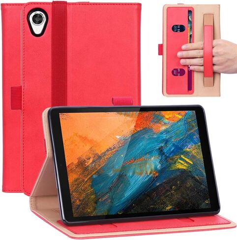 حالة Lenovo Tab M8 HD / FHD / M8 (الجنرال الثاني) ، زوايا عرض متعددة الوظيفية للغطاء المتعدد ل Lenovo Tab M8 TB-8705F / TB-8705N / TB-8505F / TB-8505X / TB-8505FS RED in Saudi Arabia