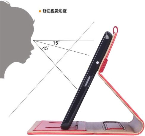 حالة Lenovo Tab M8 HD / FHD / M8 (الجنرال الثاني) ، زوايا عرض متعددة الوظيفية للغطاء المتعدد ل Lenovo Tab M8 TB-8705F / TB-8705N / TB-8505F / TB-8505X / TB-8505FS RED in Saudi Arabia