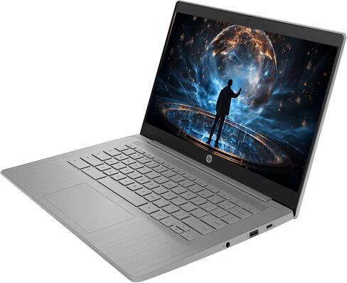 HP Chromebook with Gemini-AI Chrome OS | 14" HD Screen | 4GB RAM | 64GB eMMC & 64GB Card & 128GB Portable SSD | Intel Celeron CPU | Webcam | USB-C | Wi-Fi | Ultra Light | Long Battery Life| RK Bundle in Saudi Arabia