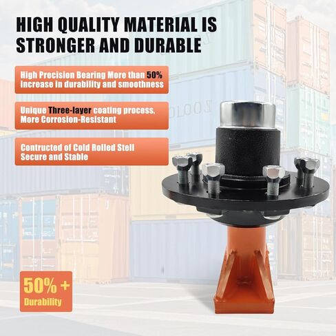 Shipping Container Wheels 5-Lug Wheels Kit Upgrade Wider and Thicker Steel Plate, Moves 20ft.-40ft. Shipping Container, Heavy-Duty Shipping Container Axles with Tool Gloves (Black 5 Lugx3.5) in Kuwait