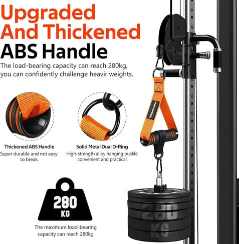 RENRANRING Gym Exercise Handles, Replacement Handle Attachments for Cable Machine Pulleys, Resistance Band and Strength Trainer, Pull Down Workout Accessories, Home Gym Add On Equipment in Kuwait