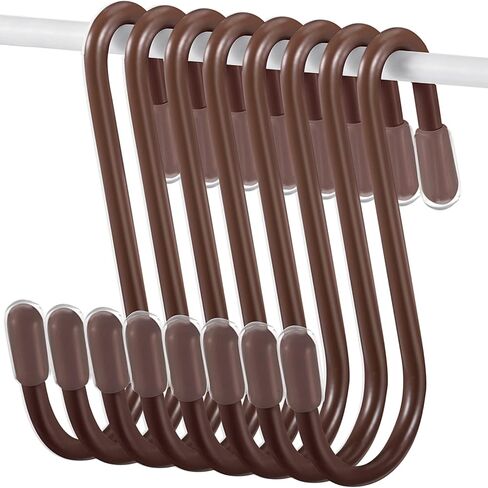 36 Pieces S Hooks for Hanging Heavy Duty S Shaped Hook Rack Metal Non Slip Hanger for Christmas Tree Stocking Kitchen Pot Closet Wire Bathroom Bedroom Pan Bag Plant(2.4 Inch,White) in Kuwait