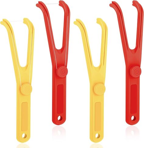 Chengu 4 Pieces Dental Floss Holder Reusable Flosser Reusable Floss Handle Holder Flossmate Handle for Oral Clearing (Blue, Green) in Kuwait