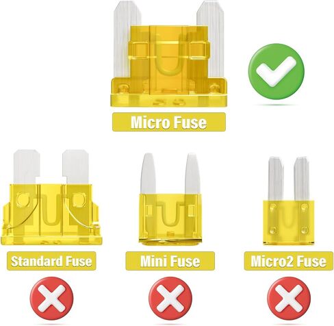 2A Low Profile Mini Fuse 2 Amp Micro Car Fuses 2Amp Auto Blade Fusible Automotive Fusibles para Carro for RV Boat Automobile Truck (Pack of 50Pcs) in Kuwait