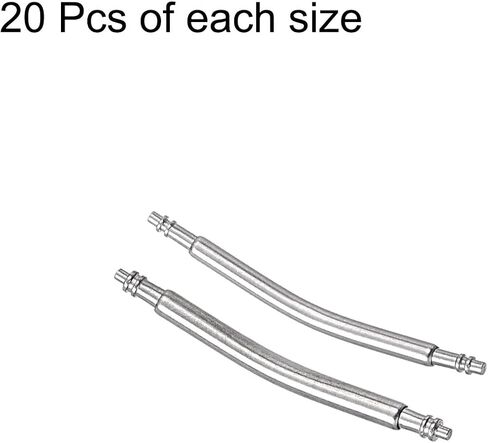 uxcell 22mm pring spring bar pins 1.5mm 1.8mm dia diat stefles Stainless Steeld -Head Watch Band Link Pin 20pcs in Saudi Arabia