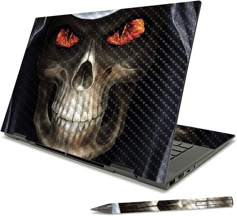 MightySkins Carbon Fiber Skin Compatible with HP Envy x360 15" (2021) - Cartoon Mania | Protective, Durable Textured Carbon Fiber Finish | Easy to Apply | Made in The USA in Saudi Arabia
