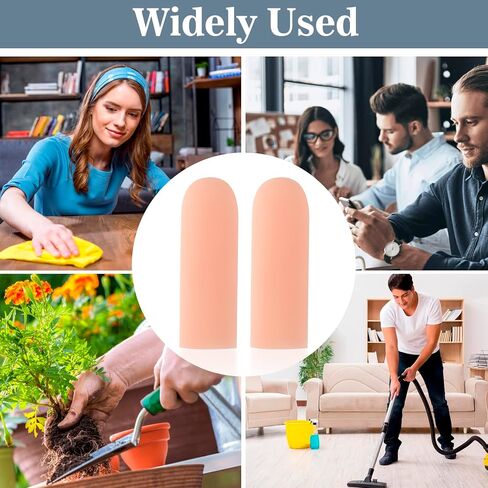 10 PCS Gel Finger Sleeve Protectors, Silicone Finger Support, Finger Sleeves for Arthritis, Hands Cracking, Blisters - Skin Color in Kuwait