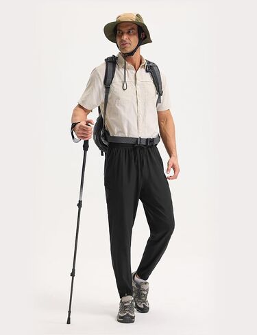 سروال المشي لمسافات طويلة للرجال خفيفة الوزن الجافة الجافة مع الجيوب سراويل البضائع in Kuwait