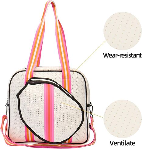 Crossbody Pickleball Bag Tote, Neoprene Pickleball Bags for Women and Men, Adjustable Pickleball Shoulder Bag in Saudi Arabia