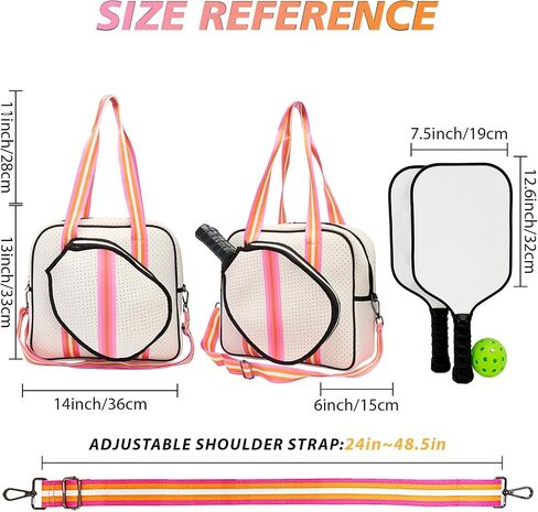 Crossbody Pickleball Bag Tote, Neoprene Pickleball Bags for Women and Men, Adjustable Pickleball Shoulder Bag in Saudi Arabia