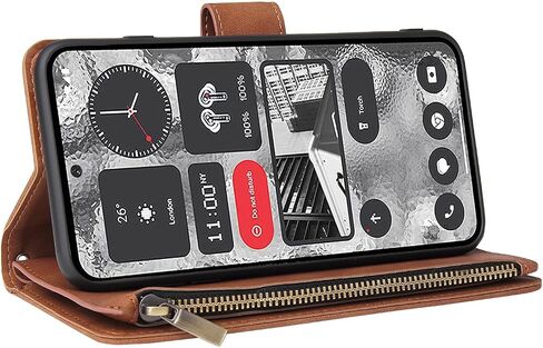 Asuwish متوافق مع Nothing Phone 2 Wallet Case Glass Screen Protector و Leather Flip Cover Card Associory Cell Associor in Saudi Arabia