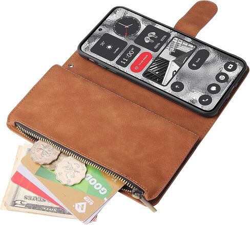 Asuwish متوافق مع Nothing Phone 2 Wallet Case Glass Screen Protector و Leather Flip Cover Card Associory Cell Associor in Saudi Arabia