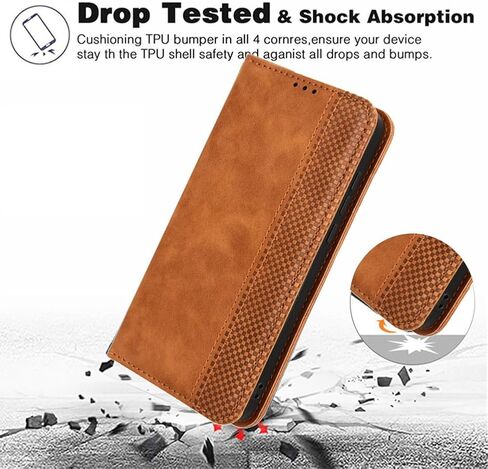 Ytaland for Oukitel C51 Case 6.8",with 2 x Tempered Glass Screen Protector. (3 in 1) PU Leather Flip Magnetic Wallet Case Stand Function Card Slot Shockproof Cover (Black) in Kuwait