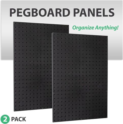 WallPeg - Made in USA - Pegboard Organizer System, Peg board (PK-2-3-15) Kit with Pegboard Bins, Hooks, Peg Board, Pegboard Wall Storage System (3 Tracks- 15 Bins) in Kuwait