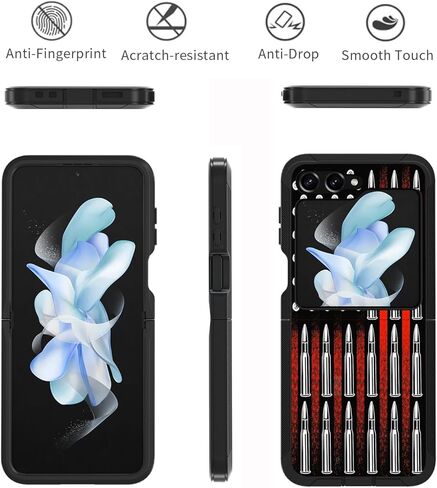 for Samsung Galaxy Z Flip 6 Case, Heavy Duty Dual Layer Shockproof Dustproof Folding Stylish Protective Cover for Samsung Galaxy Z Flip 6 5G (2024), Funny Skeleton Skull in Kuwait