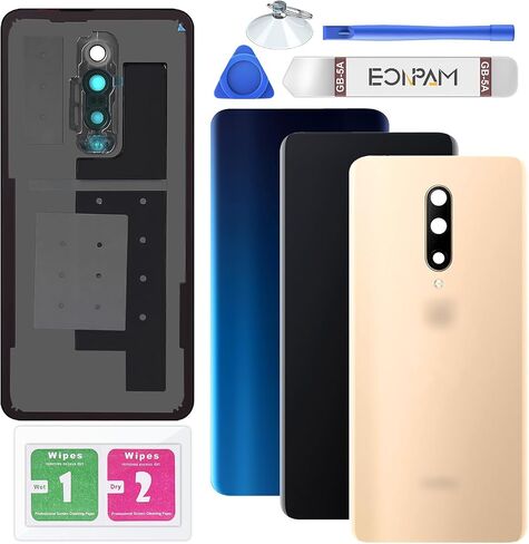 Back Glass Replacement for OnePlus 7 Pro Back Cover Rear Housing with Camera Lens + Repair Tool Kit Genuine Rear Glass (Blue) in Saudi Arabia
