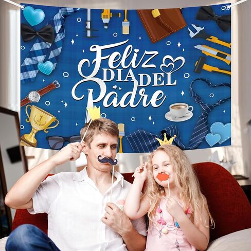 Mehofond Feliz día del Padre Backdrop Mexican Happy Fead's Beorth Background Feliz Cumpleanos Papa أفضل أبي من أي وقت مضى أبي زخارف حفل زخارف الصورة in Saudi Arabia