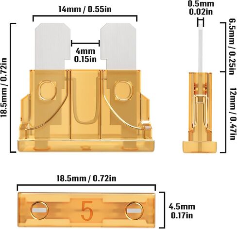 40A Standard Car Fuses 40 AMP Automotive ATC ATO Blade Fuse 40Amp Auto Fusibles for RV Truck SUV Camper (Pack of 50Pcs) in Kuwait