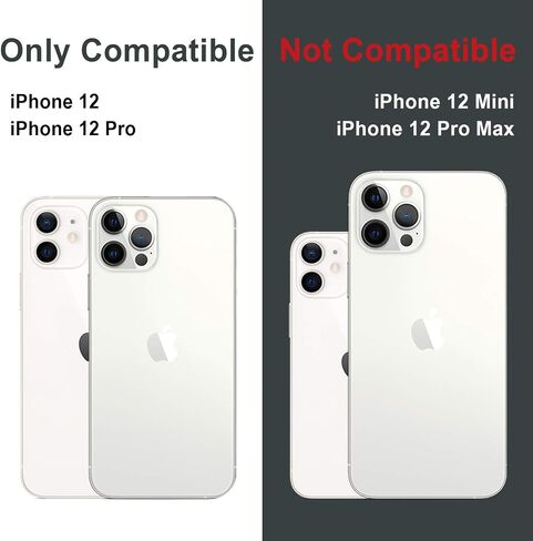 Toru CX Pro لـ iPhone 12 Pro/iPhone 12 Case Wallet | غطاء واقي من الصدمات الثقيلة مع حامل البطاقة المخفية وبطاقة فتحة | متضمن حزام المرآة والمعصم - الأسود in Kuwait