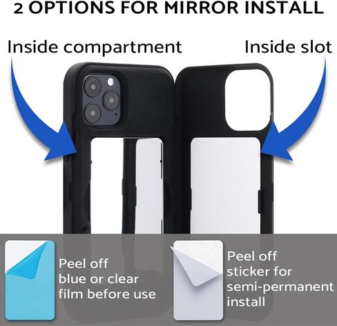 Toru CX Pro لـ iPhone 12 Pro/iPhone 12 Case Wallet | غطاء واقي من الصدمات الثقيلة مع حامل البطاقة المخفية وبطاقة فتحة | متضمن حزام المرآة والمعصم - الأسود in Kuwait
