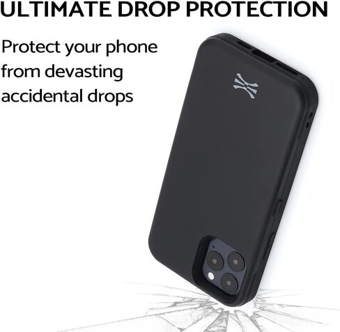 Toru CX Pro لـ iPhone 12 Pro/iPhone 12 Case Wallet | غطاء واقي من الصدمات الثقيلة مع حامل البطاقة المخفية وبطاقة فتحة | متضمن حزام المرآة والمعصم - الأسود in Kuwait