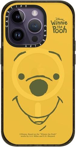 CASETiFY Impact iPhone 16 Pro Max Case [Winnie The Pooh Co-Lab / 8.2ft Drop Protection/Magsafe] - Vintage Collage Case - Clear Black in Saudi Arabia