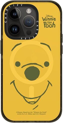 CASETiFY Impact iPhone 16 Pro Max Case [Winnie The Pooh Co-Lab / 8.2ft Drop Protection/Magsafe] - Vintage Collage Case - Clear Black in Saudi Arabia