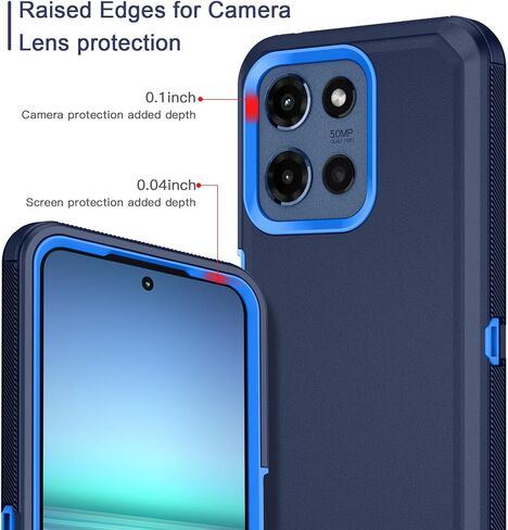 ل Motorola Moto G 5G 2025 CASE GRACKPROCK GUST/DROP PRONED 3 طبقة حماية كاملة الجسم [بدون واقي الشاشة] قضية الغطاء الثقيل الوعرة لـ Moto G 5G 2025 6.7 "، Black in Kuwait