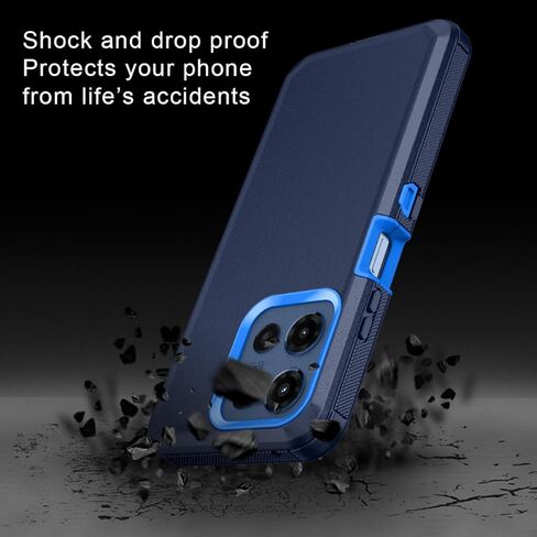 ل Motorola Moto G 5G 2025 CASE GRACKPROCK GUST/DROP PRONED 3 طبقة حماية كاملة الجسم [بدون واقي الشاشة] قضية الغطاء الثقيل الوعرة لـ Moto G 5G 2025 6.7 "، Black in Kuwait