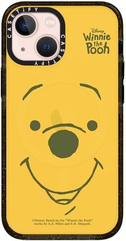 CASETiFY Impact iPhone 16 Pro Max Case [Winnie The Pooh Co-Lab / 8.2ft Drop Protection/Magsafe] - Vintage Collage Case - Clear Black in Saudi Arabia
