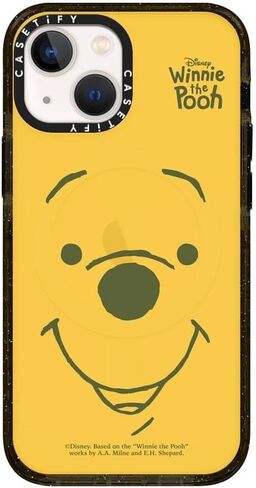 CASETiFY Impact iPhone 16 Pro Max Case [Winnie The Pooh Co-Lab / 8.2ft Drop Protection/Magsafe] - Vintage Collage Case - Clear Black in Saudi Arabia