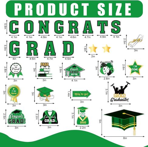 28Pcs Graduation Car Decorations Magnets 6 Inch Congrats Grad Cap Refrigerator Stickers Automotive Garage Cruise Door Magnetic Decals for Car Mailbox Metal Cabinet Decor (Blue, Gold) in Saudi Arabia
