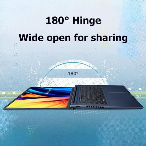 ASUS Vivobook 17.3" FHD Business Laptop, Intel Core i3-1215U(Beat AMD Ryzen 5 7520U), 16GB RAM, 512GB SSD, 180° Lay-Flat, Wi-Fi 6E, Bluetooth, Windows 11 Pro, Quiet Blue in Saudi Arabia