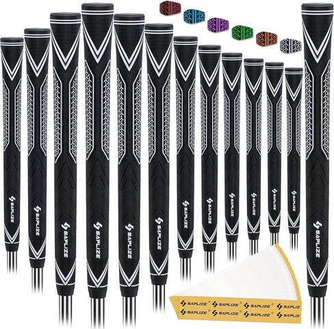 GRIPS الغولف المطاط عالي الأداء يسيطر 13 حزمة ، امتصاص الصدمات العالي ، غير الانزلاق ، 13 قبضة ، متوسطة الحجم ، أبيض in Kuwait