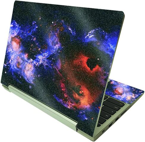 MightySkins Glossy Glitter Skin Compatible with Lenovo IdeaPad Flex 3 Chromebook 2-in-1 11.6" (2021) - Andromeda | Protective, Durable High-Gloss Glitter Finish | Easy to Apply | Made in The USA in Saudi Arabia