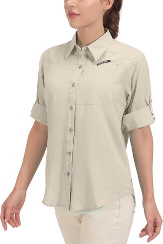 قميص Little Donkey Andy النسائي للحماية من الأشعة فوق البنفسجية بعامل حماية من الأشعة فوق البنفسجية 50، قمصان مسامية بأكمام طويلة للمشي لمسافات طويلة، سريع الجفاف in Kuwait