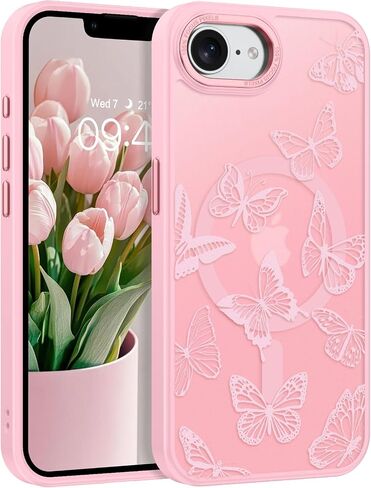 Bentoben for iPhone 16e Case ، نمط الفراشة اللطيف iPhone 16e الحالة المغناطيسية [متوافقة مع Magsafe] in Saudi Arabia