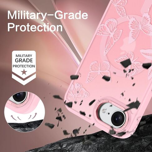 Bentoben for iPhone 16e Case ، نمط الفراشة اللطيف iPhone 16e الحالة المغناطيسية [متوافقة مع Magsafe] in Saudi Arabia