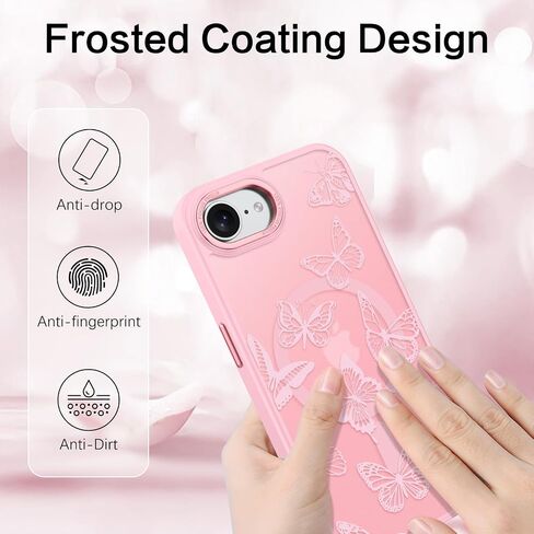 Bentoben for iPhone 16e Case ، نمط الفراشة اللطيف iPhone 16e الحالة المغناطيسية [متوافقة مع Magsafe] in Saudi Arabia