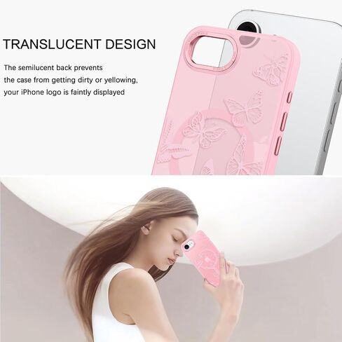 Bentoben for iPhone 16e Case ، نمط الفراشة اللطيف iPhone 16e الحالة المغناطيسية [متوافقة مع Magsafe] in Saudi Arabia