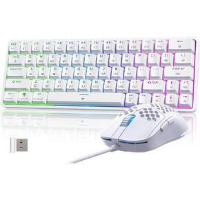 TMKB Falcon M1se Honeycomb Gaming Mouse و 60 ٪ لوحة مفاتيح ألعاب ميكانيكية لاسلكية