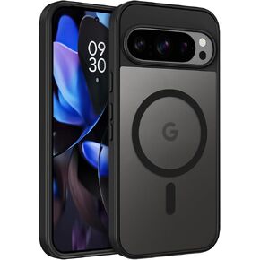 BENTOBEN for Google Pixel 9 Pro Translucent Matte Magnetic Case, Slim Shockproof Women Men Protective Phone Case for Pixel 9 Pro 6.8", Dark Purple