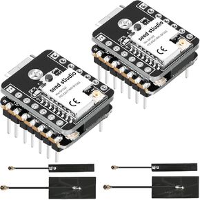 2PCS XIAO ESP32S3 Wio-SX1262 Module Board for Arduino Meshtastic LoRa - 2.4GHz Wi-Fi, BLE 5.0, Dual-Core, Battery Charge Supported, Power Efficiency & Rich Interface for IoT Smart Wearable Devices