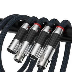Tertullus HiFi Balanced Audio Cable Microphone Cable Mic Wire, 1 Pair 3 Pin HiFi Interconnect Cable XLR-m (Male) to XLR - F (Female) (1.5m/5ft)