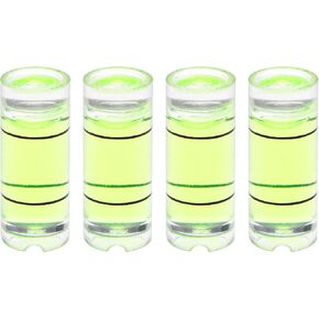 Harfington 4pcs الفقاعة الأسطوانية مستوى 9.5x40mm مستويات روح Mini Bullsey