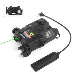 Airsoft PEQ 15 Laser Sight, with Red/Green Laser, IR Laser, White LED Flashlight, Tactical PEQ Box Aiming with Remote Pressure Switch, Fit for 20mm Picatinny Rail AEG GBB CQB